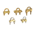 5/8" 16mm Welding Ground Clamps Square Brass Clamps for Earthing Tape to Tape cable wire anchor clamp